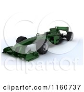 Poster, Art Print Of 3d Green Forumula One Race Car