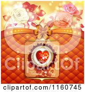 Poster, Art Print Of Valentines Day Background With Roses And A Heart 2