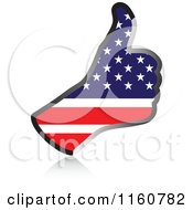 Poster, Art Print Of Flag Of America Thumb Up Hand