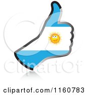 Poster, Art Print Of Flag Of Argentina Thumb Up Hand