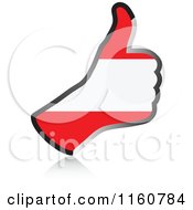 Clipart Of A Flag Of Austria Thumb Up Hand Royalty Free Vector Illustration