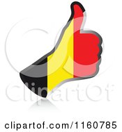 Poster, Art Print Of Flag Of Belgium Thumb Up Hand