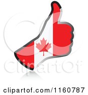 Poster, Art Print Of Flag Of Canada Thumb Up Hand