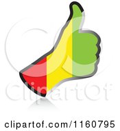 Poster, Art Print Of Flag Of Guinea Thumb Up Hand