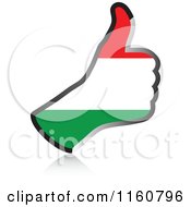 Poster, Art Print Of Flag Of Hungary Thumb Up Hand