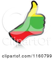 Poster, Art Print Of Flag Of Lithuania Thumb Up Hand