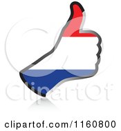 Poster, Art Print Of Flag Of Netherlands Thumb Up Hand