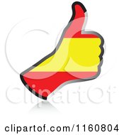 Poster, Art Print Of Flag Of Spain Thumb Up Hand