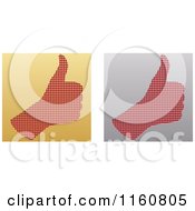 Clipart Of Gold And Silver Thumb Up Icons Royalty Free Vector Illustration