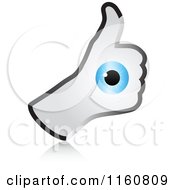 Clipart Of A Thumb Up Hand With An Eyeball Royalty Free Vector Illustration