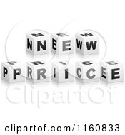 Poster, Art Print Of 3d Black And White New Price Cubes