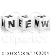 Poster, Art Print Of 3d Black And White New Cubes