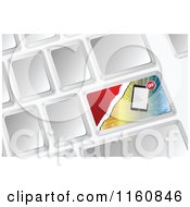 Poster, Art Print Of 3d Computer Keyboard With A Tablet Sale Button