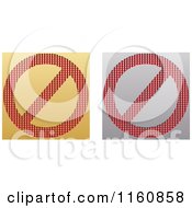 Poster, Art Print Of Gold And Silver Restricted Icons