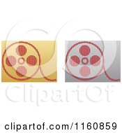 Poster, Art Print Of Gold And Silver Film Reel Icons
