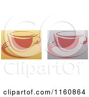 Clipart Of Gold And Silver Coffee Icons Royalty Free Vector Illustration