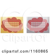 Clipart Of Gold And Silver Chjat Icons Royalty Free Vector Illustration