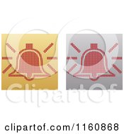 Clipart Of Gold And Silver Bell Icons Royalty Free Vector Illustration