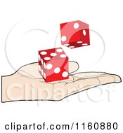 Poster, Art Print Of Hand Holding Red Dice