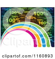 Clipart Of A One Hundred Percent Collage Background With Arches And Copyspace Royalty Free Vector Illustration