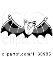 Poster, Art Print Of Black And White Happy Vampire Bat