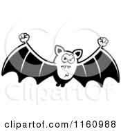 Poster, Art Print Of Black And White Mad Vampire Bat
