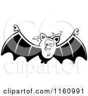 Poster, Art Print Of Black And White Drunk Vampire Bat