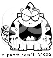Cartoon Of An Evil Chameleon Lizard Mascot Royalty Free Vector Clipart