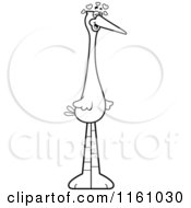 Poster, Art Print Of Black And White Amorous Stork Mascot