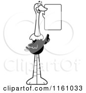 Poster, Art Print Of Black And White Talking Ostrich Mascot
