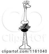 Poster, Art Print Of Black And White Amorous Ostrich Mascot