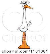 Cartoon Of A Drunk Stork Mascot Royalty Free Vector Clipart by Cory Thoman