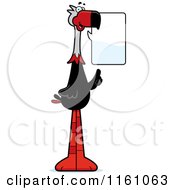 Cartoon Of A Talking Terror Bird Mascot Royalty Free Vector Clipart