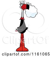 Cartoon Of A Dreaming Terror Bird Mascot Royalty Free Vector Clipart by Cory Thoman