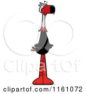 Cartoon Of A Bored Terror Bird Mascot Royalty Free Vector Clipart