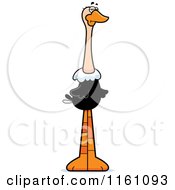 Cartoon Of A Bored Ostrich Mascot Royalty Free Vector Clipart