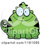 Cartoon Of A Happy Chameleon Lizard Mascot Royalty Free Vector Clipart
