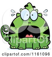 Poster, Art Print Of Scared Chameleon Lizard Mascot