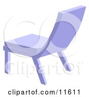 Simple Blue Chair Clipart Illustration by AtStockIllustration