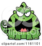 Cartoon Of An Evil Chameleon Lizard Mascot Royalty Free Vector Clipart by Cory Thoman