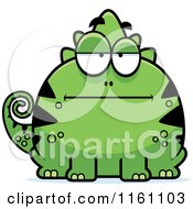Cartoon Of A Bored Chameleon Lizard Mascot Royalty Free Vector Clipart by Cory Thoman