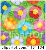 Seamless Colorful Daisy Flower Pattern