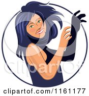 Clipart Of A Happy Woman Dancing In A Circle Royalty Free Vector Illustration by Frisko