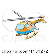 Blue Orange And Yellow Helicopter
