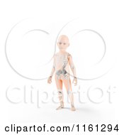 Poster, Art Print Of 3d Child Standing With A Visible Skeleton