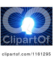 Clipart Of A Binary Tunnel With Bright Light Shining Through A Head Hole At The End Royalty Free CGI Illustration by Mopic