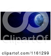Clipart Of A View Of The Full Moon Framed By Silhouetted Trees Royalty Free CGI Illustration by Mopic
