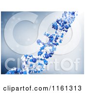 Clipart Of A 3d Blue And White Dna Strand Royalty Free CGI Illustration