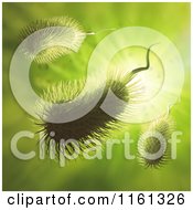 Poster, Art Print Of 3d Furry Bacteria On Green