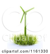 Poster, Art Print Of 3d Leafy Windmill In Grass